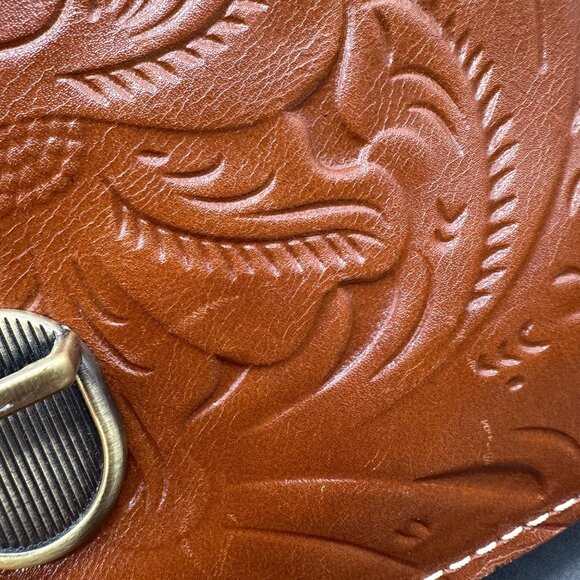 Patricia Nash Embossed Leather Crossbody Shoulder Bag Floral Purse Wristlet - Picture 8 of 12